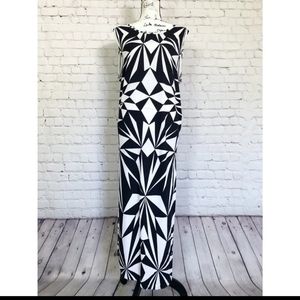 Black and White Geometric Killstar Dress